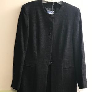 New Pendeleton 2 PC Black Wool Jacket Skirt size 8